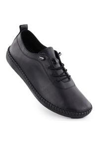 Skórzane półbuty damskie czarne T.Sokolski 2023 FL. Kolor: czarny. Materiał: skóra #1