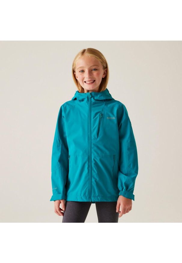 Regatta - Calderdale III dziecięca wodoodporna turystyczna kurtka. Kolor: niebieski. Materiał: materiał