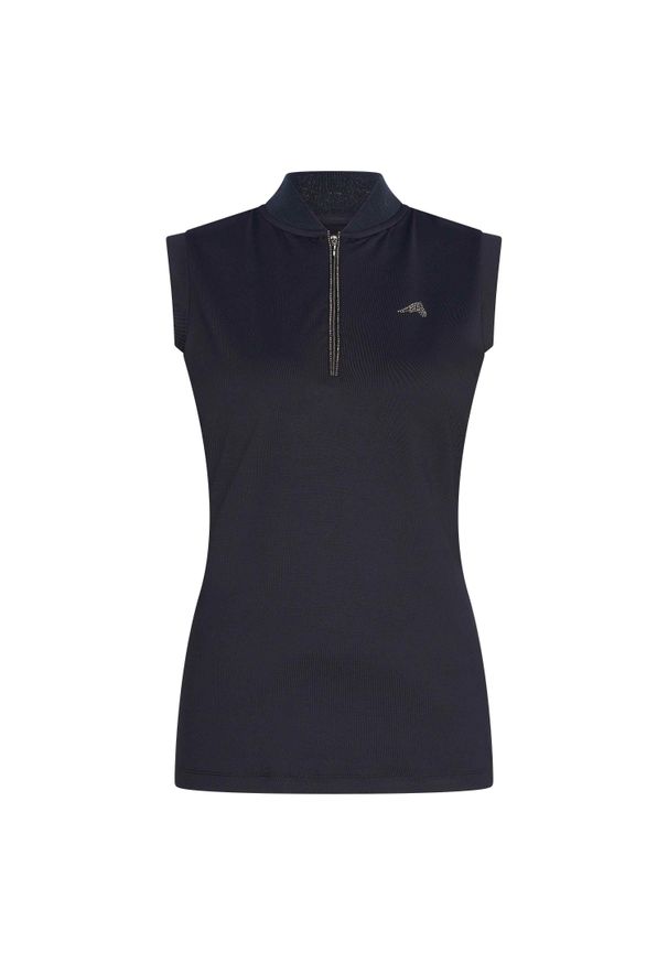 EURO-STAR - Damska koszulka jeździecka bez rękawów z zamkiem błyskawicznym Euro-Star Ramona. Kolor: niebieski. Długość rękawa: bez rękawów