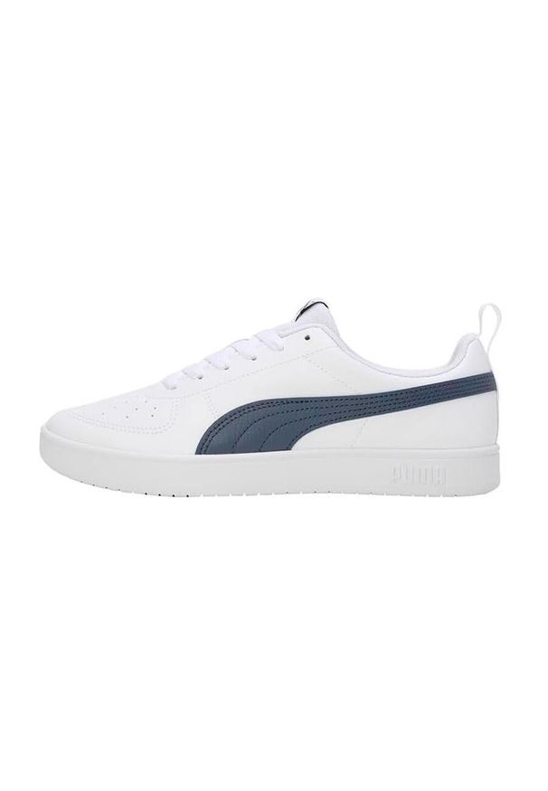 Puma - Buty sportowe sneakersy skóra ekologiczna białe PUMA RICKIE 387607-1. Kolor: niebieski, wielokolorowy, biały. Materiał: skóra ekologiczna. Sport: turystyka piesza
