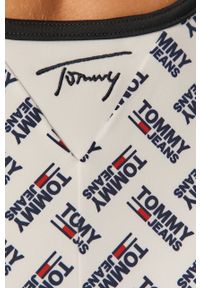 Tommy Jeans - Strój kąpielowy. Kolor: biały. Materiał: materiał, dzianina. Wzór: nadruk #4