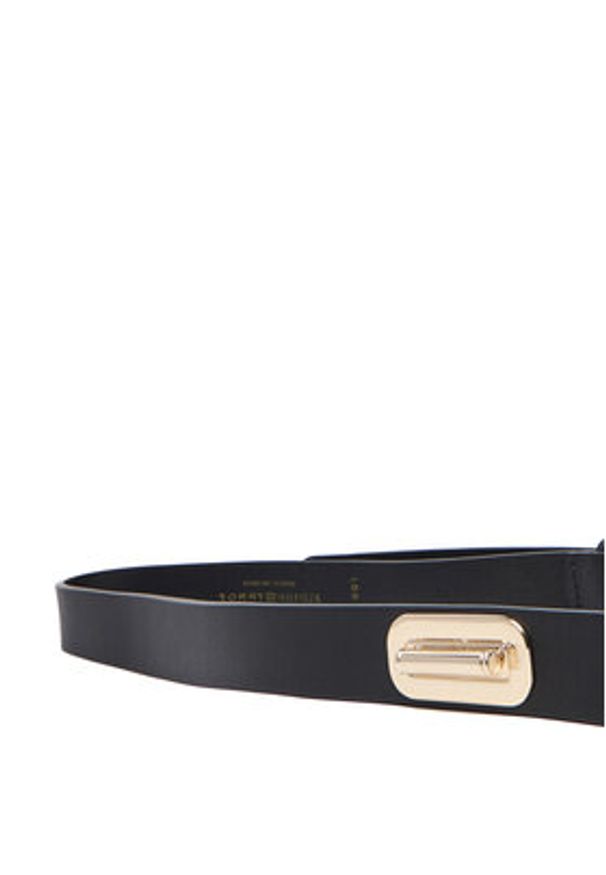TOMMY HILFIGER - Tommy Hilfiger Pasek na talię Turnlock 2.5 AW0AW14723 Czarny. Kolor: czarny. Materiał: skóra