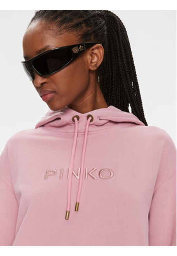 Pinko Bluza Skype 101685 A1N7 Różowy Relaxed Fit. Kolor: różowy. Materiał: bawełna