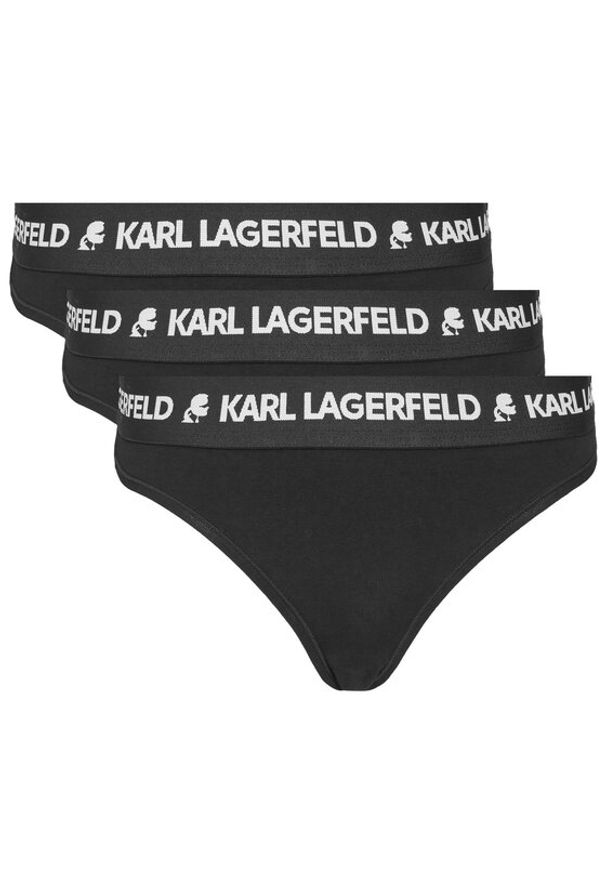 Karl Lagerfeld - KARL LAGERFELD Komplet 3 par fig klasycznych A1W47148 Czarny. Kolor: czarny. Materiał: bawełna