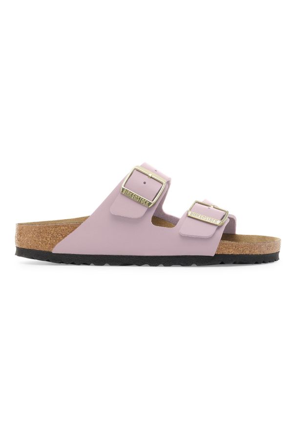 Birkenstock - BIRKENSTOCK Arizona Birko-Flor Faded Purple Klapki damskie. Okazja: na co dzień. Kolor: fioletowy. Materiał: materiał, skóra. Wzór: paski. Sezon: lato. Styl: casual, elegancki, wakacyjny