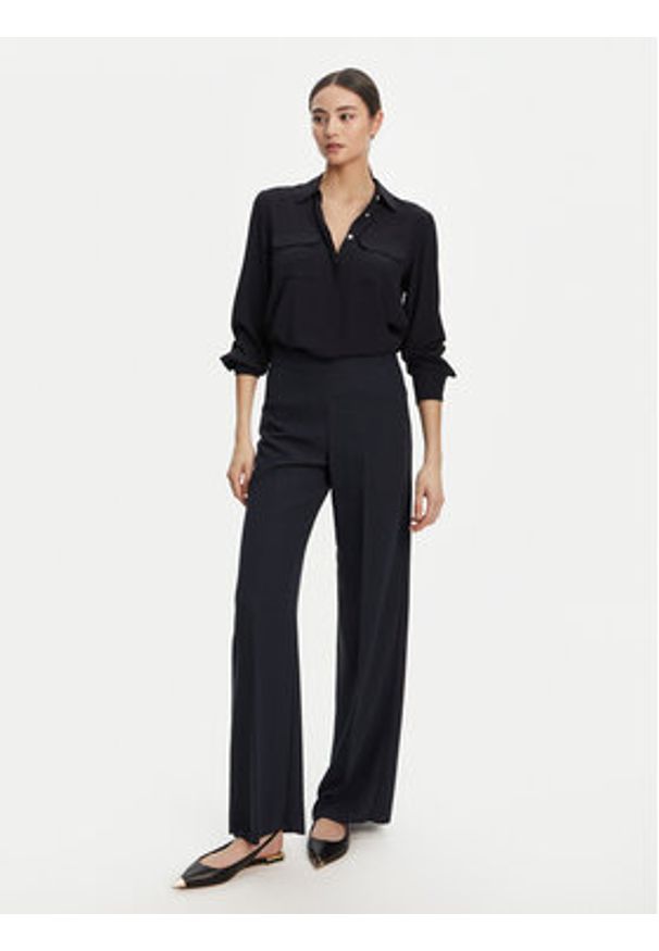 Marella Koszula Calabra 2523116061 Granatowy Regular Fit. Kolor: niebieski. Materiał: syntetyk