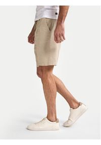 Petrol Industries Szorty materiałowe M-1050-SHO538 Beżowy Slim Fit. Kolor: beżowy. Materiał: bawełna #3