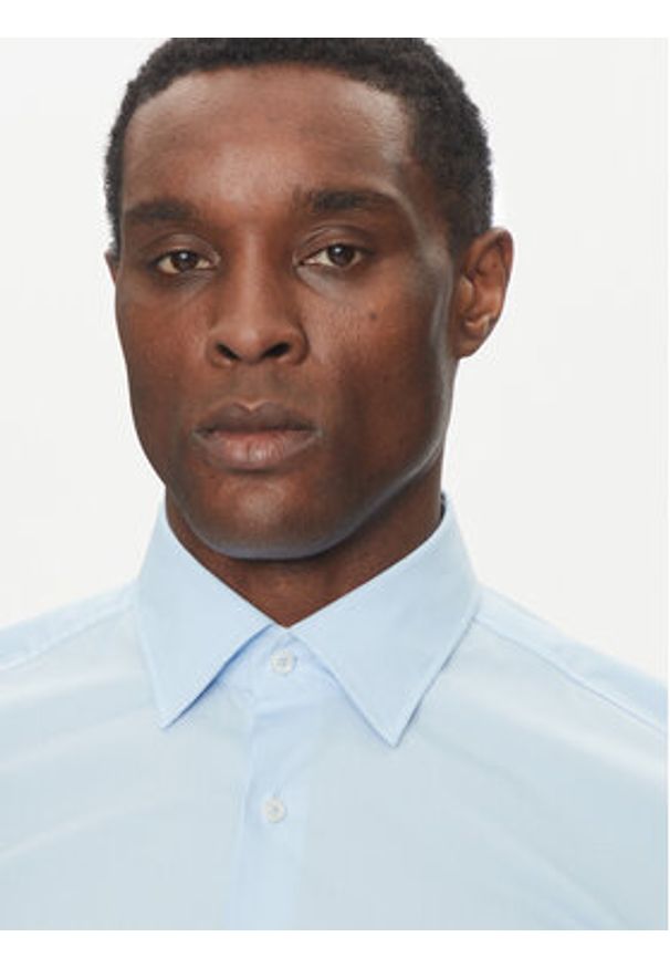 BOSS Koszula H-HANK-kent-C3-214 50538949 Niebieski Slim Fit. Typ kołnierza: kołnierzyk klasyczny. Kolor: niebieski. Materiał: bawełna