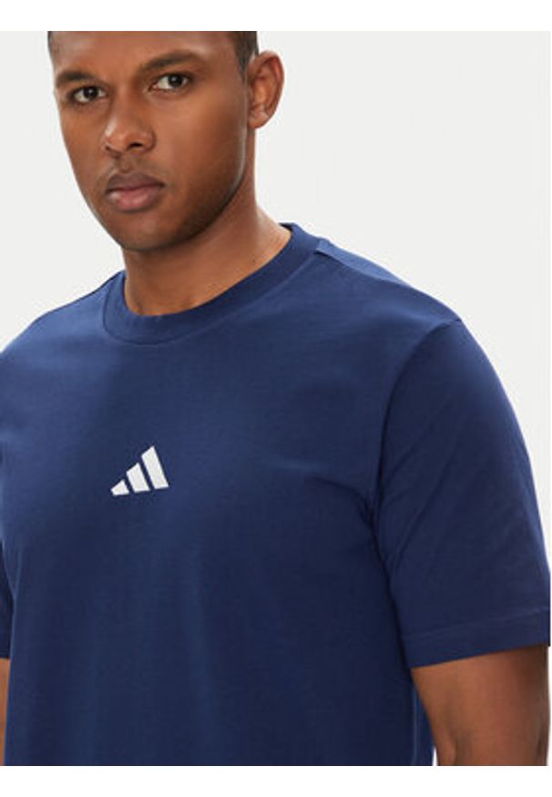Adidas - adidas T-Shirt Essentials Small Logo JF1093 Granatowy Regular Fit. Kolor: niebieski. Materiał: bawełna