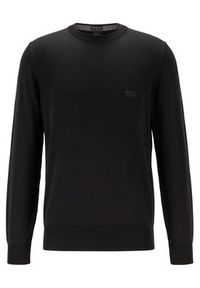 BOSS - Boss Sweter Pacas-L 50442138 Czarny Regular Fit. Kolor: czarny. Materiał: bawełna