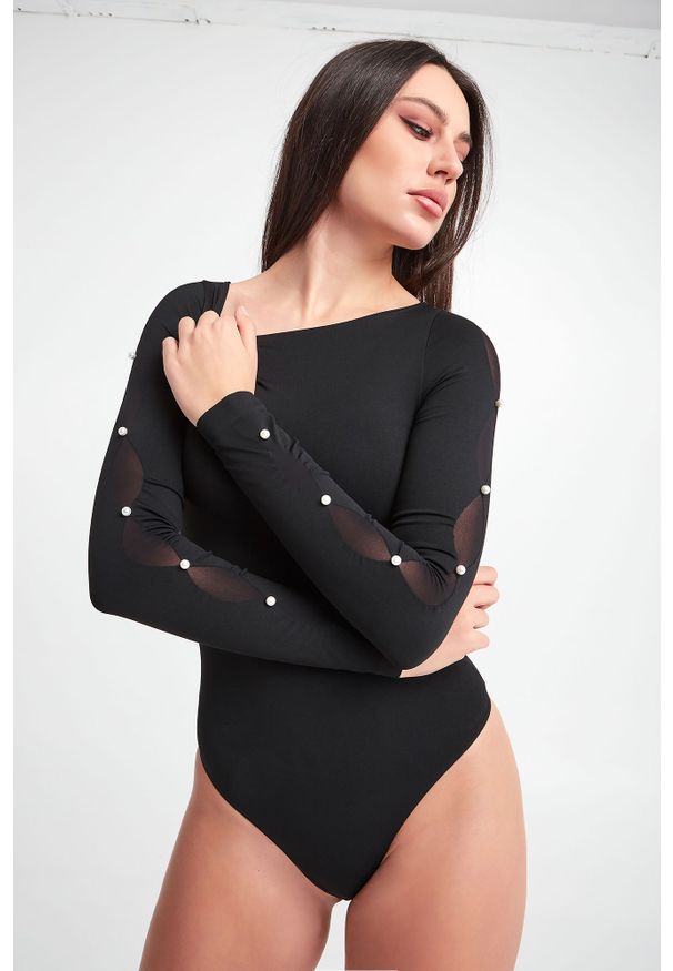 Wolford - Body WOLFORD. Materiał: tkanina. Długość rękawa: długi rękaw. Długość: długie. Wzór: gładki, aplikacja