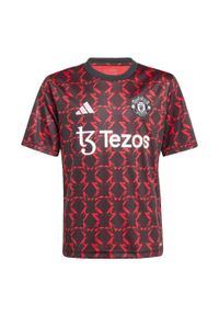 Adidas - Koszulka Manchester United Pre-Match Kids. Kolor: czarny, czerwony, wielokolorowy. Materiał: materiał