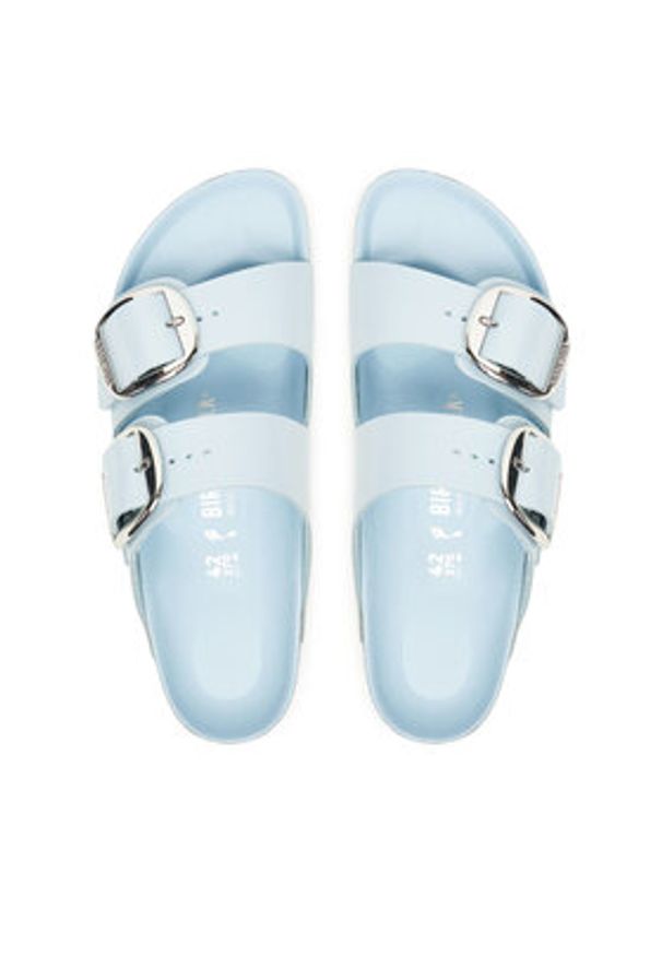 Birkenstock Klapki Arizona Big Buckle Hex 1030374 Błękitny. Kolor: niebieski. Materiał: skóra