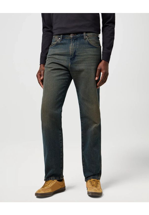 Wrangler - MESKIE SPODNIE WRANGLER FRONTIER NEBULA BLACK 112370956