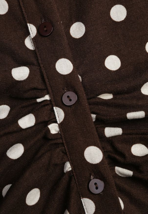 Born2be - Brązowa Wiskozowa Sukienka Koszulowa z Domieszką Lnu z Marszczeniem Besirra. Okazja: na co dzień, do pracy, na spotkanie biznesowe. Kolor: brązowy. Materiał: wiskoza, len. Typ sukienki: koszulowe. Styl: casual, biznesowy, elegancki