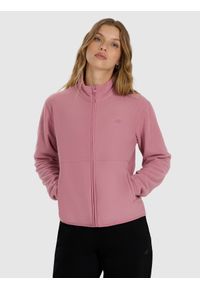 4f - 4F Polar ze stójką regular damski - różowy S. Typ kołnierza: kołnierzyk stójkowy. Kolor: różowy. Materiał: polar #1