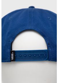 Vans czapka bawełniana z aplikacją. Kolor: niebieski. Materiał: bawełna. Wzór: aplikacja #3