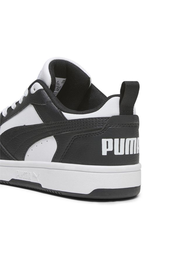 Puma - Młodzieżowe sneakersy Rebound V6 Lo PUMA White Black. Kolor: czarny, biały, wielokolorowy. Sport: turystyka piesza