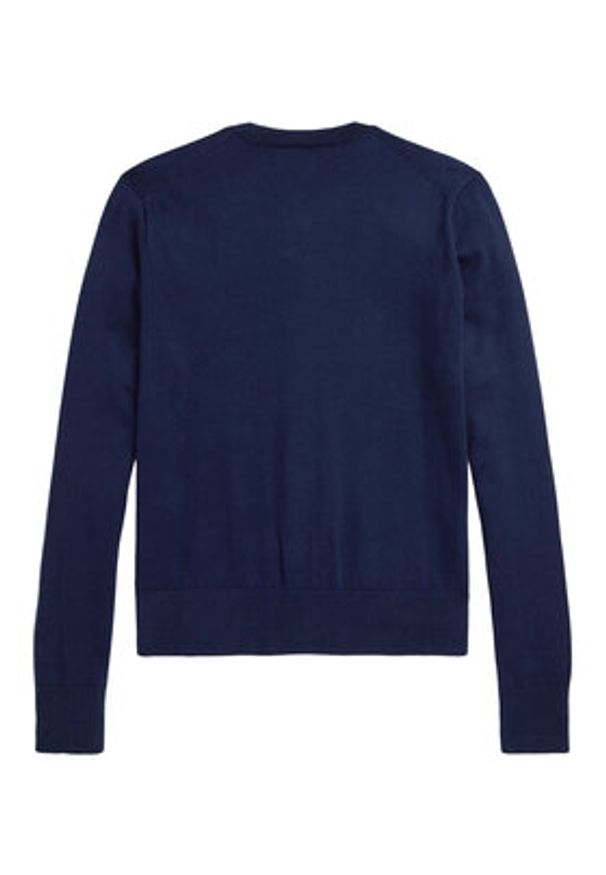 Polo Ralph Lauren Kardigan 211971871004 Granatowy Slim Fit. Typ kołnierza: polo. Kolor: niebieski. Materiał: bawełna