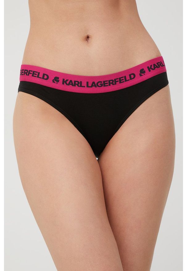 Karl Lagerfeld figi (2-pack) 211W2127.61 kolor czarny. Kolor: czarny. Materiał: tkanina, jedwab, materiał, lyocell