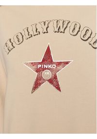 Pinko Bluza 100352 A0L6 Beżowy Relaxed Fit. Kolor: beżowy. Materiał: bawełna