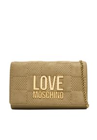 Love Moschino - LOVE MOSCHINO Torebka JC4127PP0NKB110A Beżowy. Kolor: beżowy. Materiał: skórzane