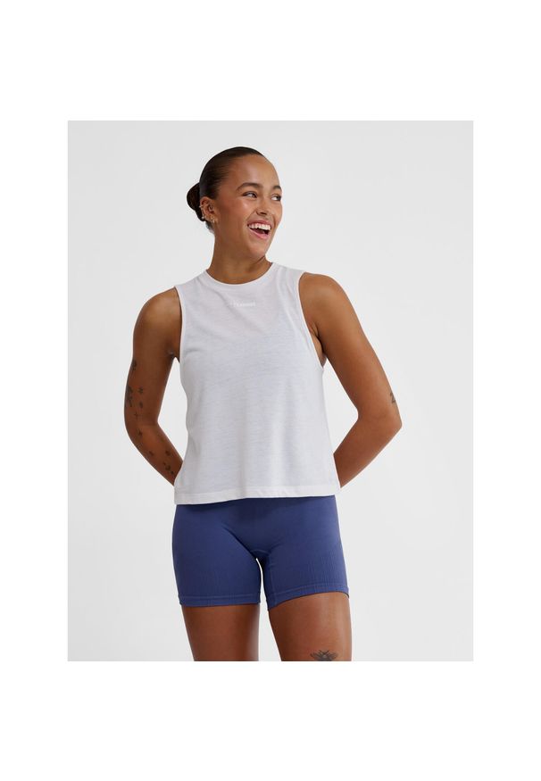 Damski tank top Hummel Mt Vanja. Kolor: biały. Długość: krótkie