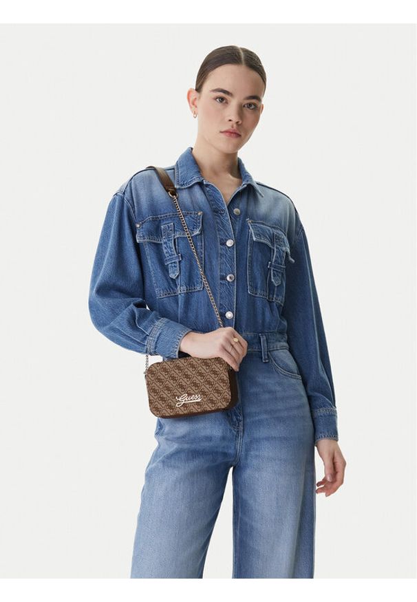 Guess Torebka J5BZ30 WFV20 Brązowy. Kolor: brązowy