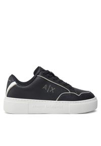 Armani Exchange Sneakersy XDX160 XV888 T780 Czarny. Kolor: czarny. Materiał: skóra