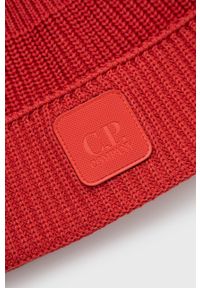 C.P. Company czapka bawełniana kolor czerwony bawełniana. Kolor: czerwony. Materiał: bawełna #2