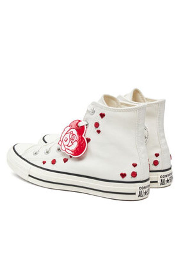 Converse Trampki Chuck Taylor All Star Roses A13650C Biały. Kolor: biały. Materiał: materiał