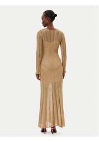 TwinSet - TWINSET Sukienka dzianinowa 251TT3180 Beżowy Slim Fit. Kolor: beżowy. Materiał: syntetyk #3