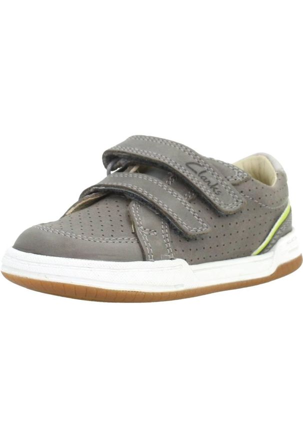 Clarks - Buty CLARKS FAWN SOLO T Szary. Kolor: szary. Materiał: skóra. Sport: turystyka piesza