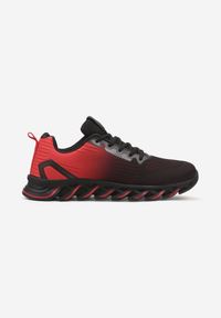 Born2be - Czerwone Buty Sportowe Sneakersy Sznurowane na Elastycznej Podeszwie Criselda. Kolor: czerwony. Materiał: jeans #1