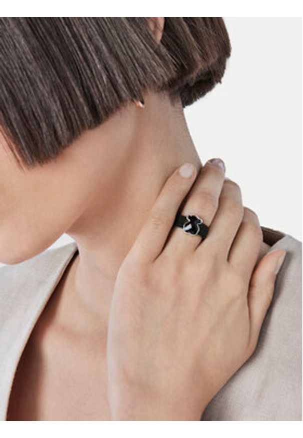 Tous - TOUS Pierścionek Icon Mesh 1002790512 Czarny. Materiał: metalowe. Kolor: czarny