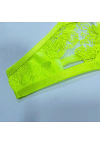 Intica - Komplet bielizny z delikatnymi zdobieniami dla podkreślenia sylwetki Lelah. Kolor: zielony. Materiał: materiał. Wzór: aplikacja #2