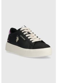 U.S. Polo Assn. sneakersy ASHLEY kolor czarny ASHLEY001W/CYH1. Nosek buta: okrągły. Zapięcie: sznurówki. Kolor: czarny. Materiał: guma. Obcas: na platformie #4