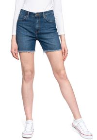 Lee - LEE BOYFRIEND SHORT DAMSKIE SZORTY JEANSOWE L37NMGFL 112108093. Materiał: jeans