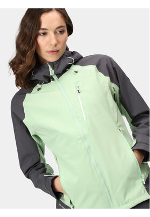 Regatta Kurtka przeciwdeszczowa Birchdale RWW300 Zielony Regular Fit. Kolor: zielony. Materiał: syntetyk