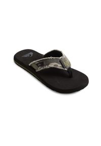 Japonki plażowe męskie Quiksilver Monkey Abyss. Okazja: na plażę. Kolor: zielony. Materiał: tkanina. Styl: sportowy