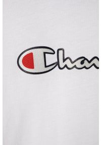 Champion T-shirt dziecięcy 403785 kolor biały. Okazja: na co dzień. Kolor: biały. Materiał: dzianina. Długość rękawa: krótki rękaw. Długość: krótkie. Styl: casual #2