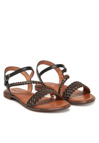 Geox Sandały D Sozy Plus D55DQD 081KY C9B1G Czarny. Kolor: czarny. Materiał: skóra