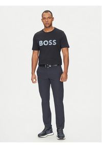 BOSS T-Shirt Tape Logo 50530990 Granatowy Regular Fit. Kolor: niebieski. Materiał: bawełna #3