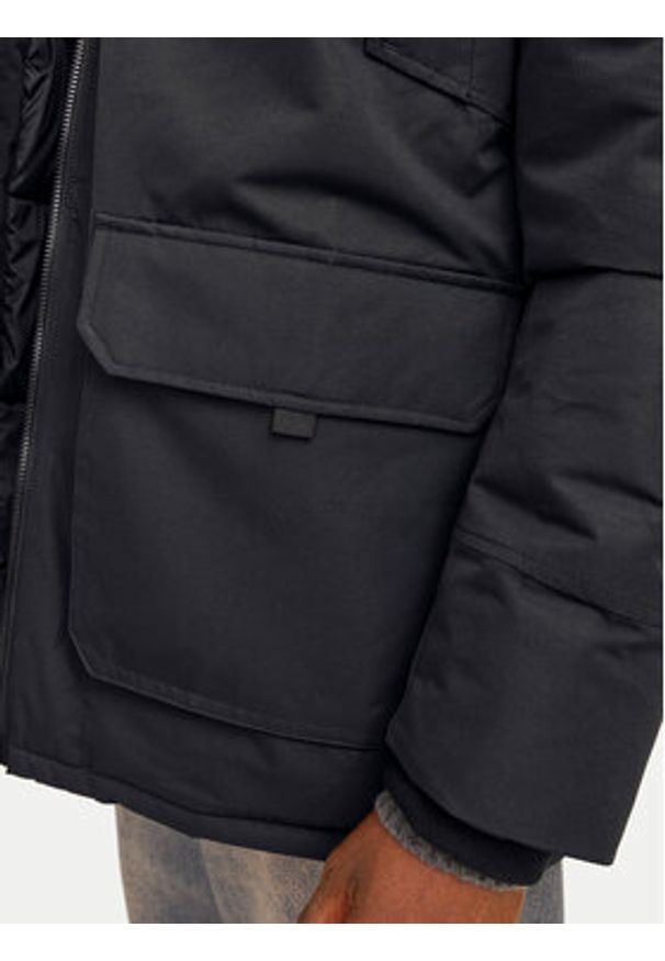 Jack & Jones - Jack&Jones Parka Construct 12258406 Czarny Regular Fit. Kolor: czarny. Materiał: syntetyk