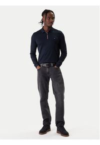 TOMMY HILFIGER - Tommy Hilfiger Polo MW0MW42808 Granatowy Regular Fit. Typ kołnierza: polo. Kolor: niebieski. Materiał: bawełna #3