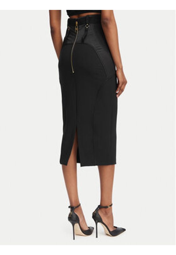 Elisabetta Franchi Spódnica ołówkowa GO-148-62E2-V440 Czarny Slim Fit. Kolor: czarny. Materiał: syntetyk