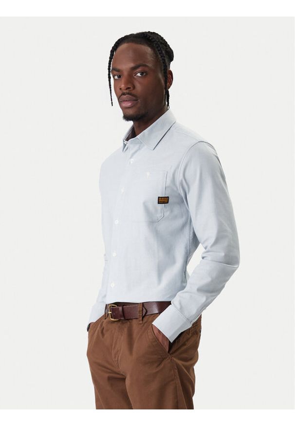 G-Star RAW - G-Star Raw Koszula Bristum 2.0 D23553 E071 Błękitny Slim Fit. Kolor: niebieski. Materiał: bawełna