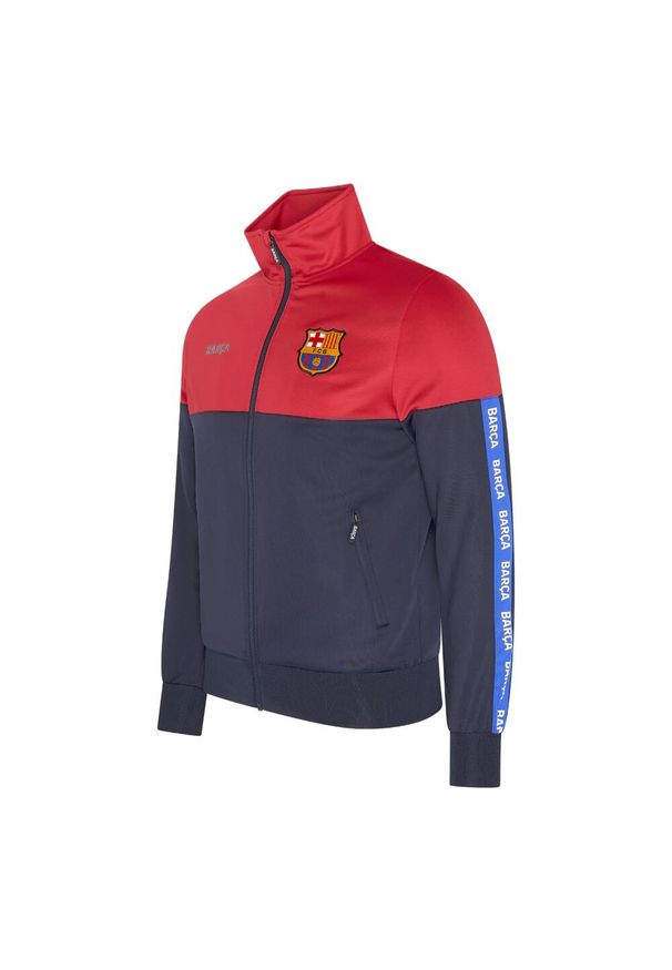 Dres piłkarski dla dorosłych FC Barcelona 24/25. Kolor: wielokolorowy, niebieski, czerwony. Materiał: dresówka. Sport: piłka nożna