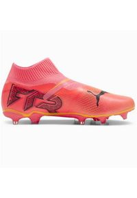 Buty piłkarskie męskie Puma Future 7 Match+ Ll Fg ag. Kolor: żółty, czarny, pomarańczowy, wielokolorowy. Materiał: materiał, syntetyk. Szerokość cholewki: normalna. Sport: piłka nożna #1