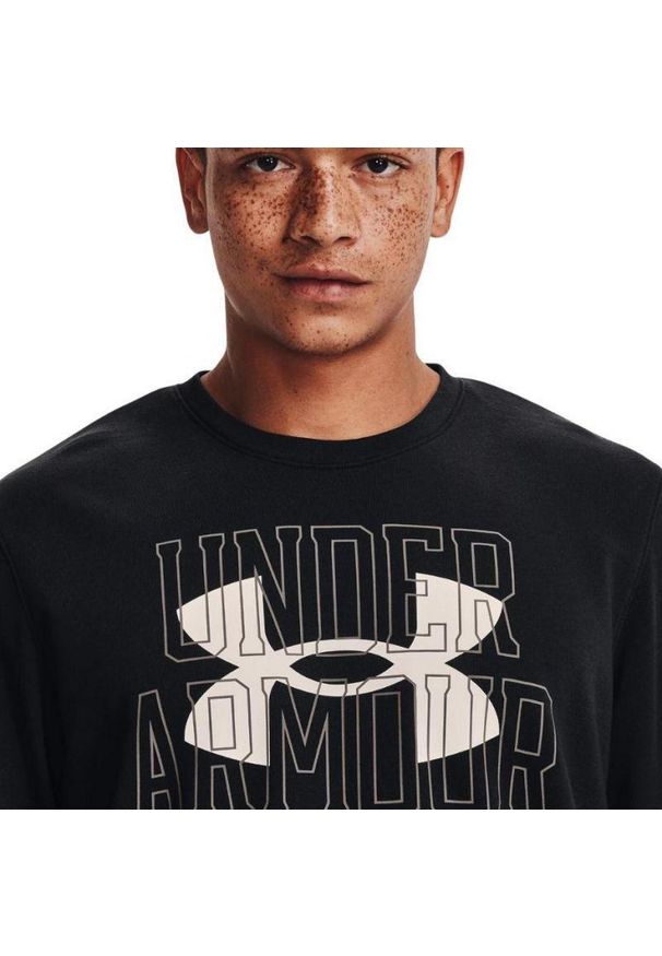 Under Armour - Męska Bluza Z Logo Rival Frotte. Kolor: czarny